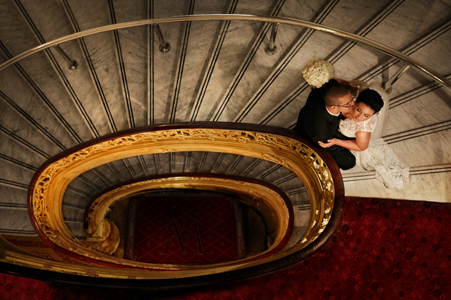 Hyatt Bellevue Philadelphia Wedding - Staircase